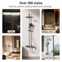 Ensemble de douche mural rond haute pression en aluminium anodisé, style minimaliste moderne, 3305, pour la maison, l'hôtel, la salle de bain, usage quotidien sanitaire