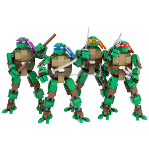 <span class=keywords><strong>Big</strong></span> Turtle Leonardo Da Vinci Raphael Donatello juegos de bloques de construcción DIY kits MOC Bricks Set niños juguetes molde King - Product Image 1