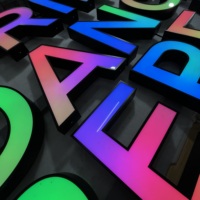 Letrero LED 3D de corte láser personalizado, logotipo comercial de metal iluminado, recepción de fábrica, letreros de letras Led para exteriores personalizados