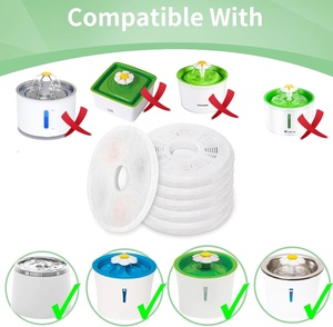 Lot de 12 filtres de <span class=keywords><strong>fontaine</strong></span> pour <span class=keywords><strong>chat</strong></span> de remplacement compatibles avec <span class=keywords><strong>Catit</strong></span> Design Senses Fountain/Flower Fountain/Senses 2.0 Stainless Steel - Product Image 6