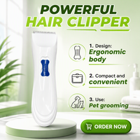 Tondeuse à poils pour animaux sans fil, étanche, en plastique ABS, ergonomique, corps lisse, faible bruit, utilisation simple, pour chien - Offre Spéciale