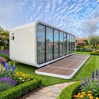 Maison préfabriquée en conteneur, maison mobile modulaire, mini-maison, cabane Apple, structure en acier, pod pour jardin, cour, bureau, hôtel