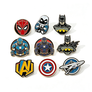 Novedad transfronteriza: Broches de aleación esmaltada inspirados en Marvel, de películas y series europeas y americanas, con personajes como Moon Knight, Scarlet Witch, Loki y Thanos. - Product Image 5