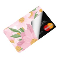 2024 mélange fleur photo crédit banque Visa carte autocollant Anime héros carte couvre peau autocollants pour banque carte de crédit