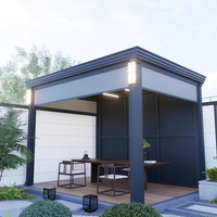 Ensemble de jardin motorisé à pergola bioclimatique moderne en aluminium pour balcons extérieurs 3x3 6x4m Vente en gros d'usine LED