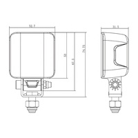 2 inci 12W 1520LM kualitas tinggi kecerahan LED lampu kerja 10-30v DC dengan 8 LED untuk truk SUV