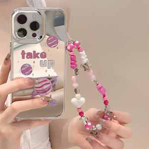 Prendre de l'espace poignet lanière miroir 3in1 TPU PC housse de téléphone portable pour Iphone 7 8 X Xr Xs 11 12 13 14 15 16 Pro Max - Product Image 2