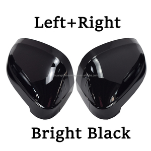 2024 sıcak satış parlak siyah dikiz aynası kılıf yan ayna kabuk için Audi A4 B9 2017 up A5/S5/RS5 2016 up bir çift - Product Image 2