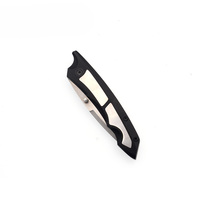 Nouveau style couteau pliant de camping extérieur DIY Henstrong OEM, lame en acier inoxydable, manche en aluminium anodisé dur, avec bouton de pouce et liner