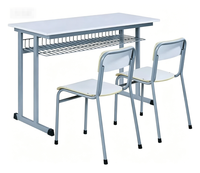 Ensemble de bureau et chaise double moderne et économique pour étudiants, en bois, design écologique et plusieurs options de couleurs