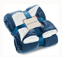 Couvertures polaire Sherpa en flanelle Double couche épaisse et chaude