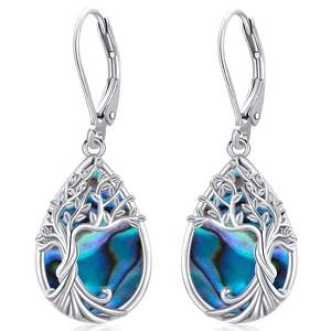 Pendientes <span class=keywords><strong>de</strong></span> <span class=keywords><strong>semilla</strong></span> <span class=keywords><strong>de</strong></span> <span class=keywords><strong>mostaza</strong></span> <span class=keywords><strong>de</strong></span> concha <span class=keywords><strong>de</strong></span> abulón <span class=keywords><strong>de</strong></span> árbol <span class=keywords><strong>de</strong></span> la vida <span class=keywords><strong>de</strong></span> ópalo <span class=keywords><strong>de</strong></span> Plata <span class=keywords><strong>de</strong></span> Ley 925 joyería cristiana - Product Image 2