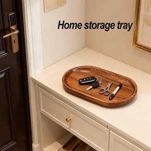 Bandeja <span class=keywords><strong>y</strong></span> Plato Ovalado de Madera de Mango Ecológico para Servir en Fiestas, Charcutería, <span class=keywords><strong>Queso</strong></span>, Sushi, Frutas, Postres, Aperitivos - Product Image 6