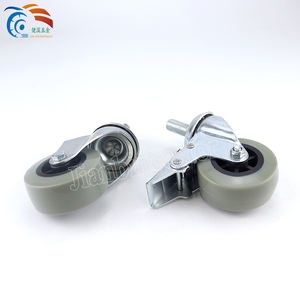 M8 Gewindes ch raube Lenk rollen China Castor Factory 50mm industrielle mittelschwere Schraube mit Bremse TPR Rollen rad - Product Image 4