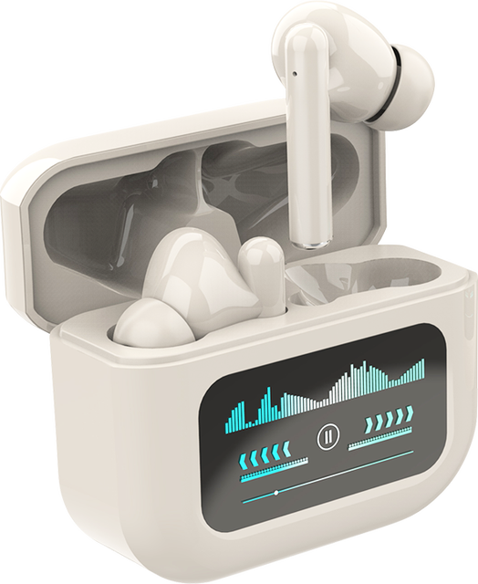 Sport Earbuds Headset Smart LCD Touch Screen Microphone Noise Cancelling Waterproof Wireless Earphones Headphones