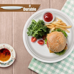 Bagasse Đĩa Tròn Mía 6 7 9 10 Inch Đĩa Tròn Sinh Thái Dùng Một Lần Thức Ăn Nhanh Tự Nhiên Màu Trắng 6 7 9 10 Inch Phân Hủy Sinh Học - Product Image 5