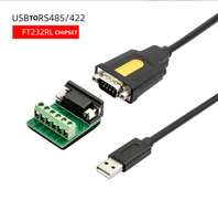 Cable Adaptador Serial USB a RS485 RS422, Convertidor de Comunicación USB 2.0 a Puerto COM DB9 con Bloque de Terminales