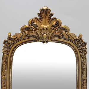 Retro khắc nhựa vàng trang điểm gương sáng tạo Châu Âu cổ điển phòng ngủ sang trọng phong cách gương - Product Image 6