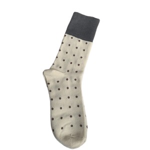 Chaussettes Automne-Hiver pour Femme Style Japonais Vintage à Pois Confortables Haut de Gamme avec Blocs de Couleurs <span class=keywords><strong>et</strong></span> Revers Côtelé Contrastant - Product Image 5