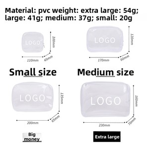 Fashion Transparent PVC Cosmetic Bag-Small Size Outdoor Waterproof Travel <strong>Washbag</strong> <strong>Large</strong> Capacity Ready-to-Ship Wholesale Set - Product Image 5