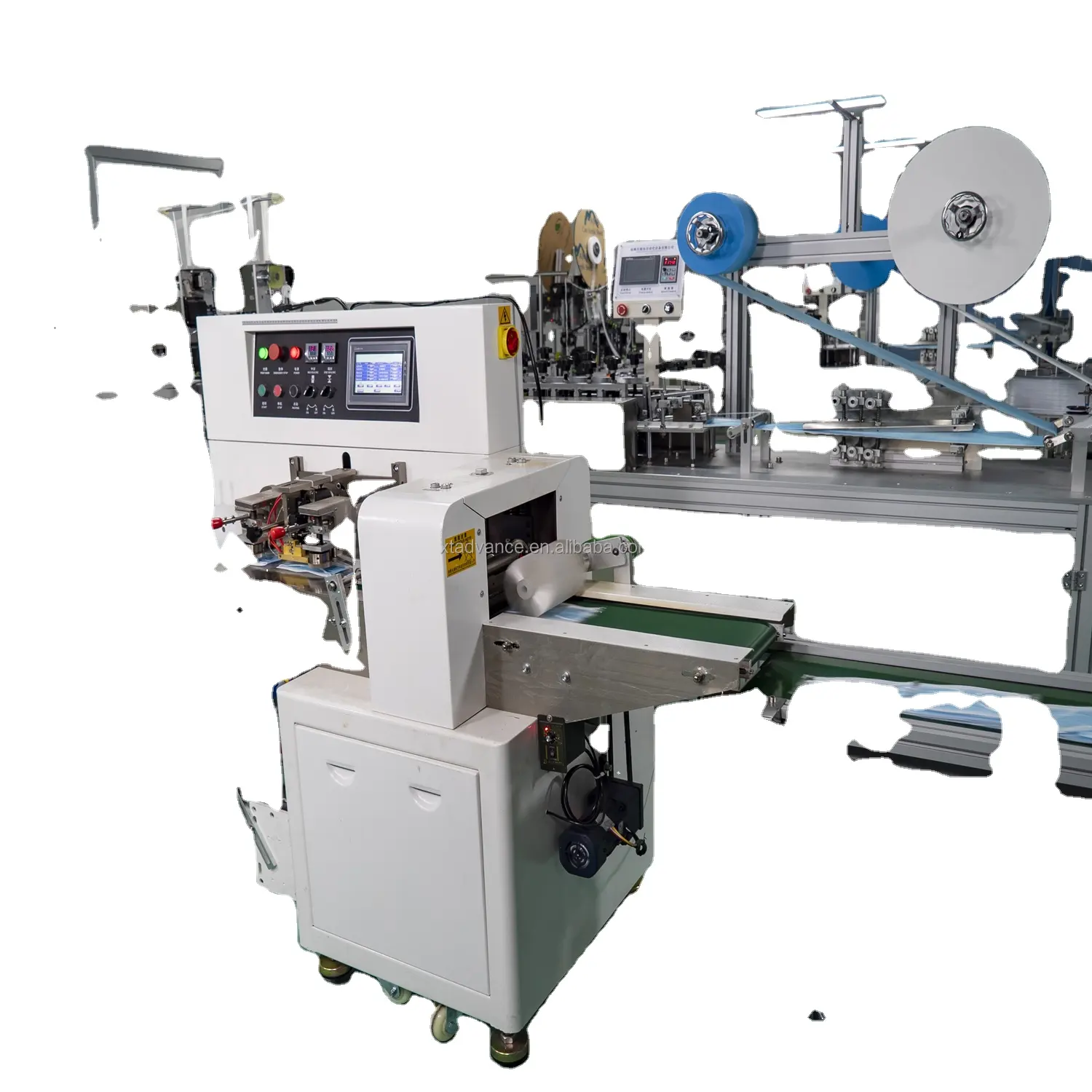 Automatic high speed printing positioning disposable surgical face mask making machine with packaging machine