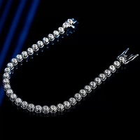 10mm Rond Verre Simple Tête Hommes et Femmes Alliage Bracelet Collier Europe et Amérique Cool Tendance Hip-Hop Rap Cubain Chaîne