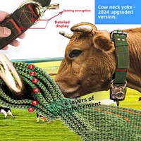 Kerah Sapi Poliester Tebal yang Diperkuat dengan Gesper Ganda Anti Abrasi untuk Manajemen Traksi Ternak di Peternakan.