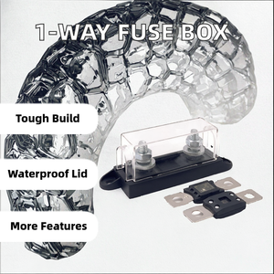 Modified Vehicle Car Audio Box with 1-way Waterproof Clear Cover Mega Fuse Holder - Product Image 3