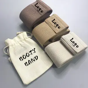 2024 vente en gros personnalisé 3 niveaux résistance tissu fitness exercice entraînement boucle yoga bandes de résistance pour Booty Hip Butt formation