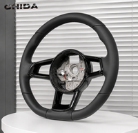 Volant en cuir noir avec surpiqûres pour Volkswagen Jetta Golf 4 5 6 7 R MK4 MK5 MK6 MK7 MK7.5 GTI Polo Passat CC