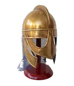Chainmail носимый шлем Viking Chainmail средневековый Norman рыцарь боевые доспехи костюм шлем подарок благодарности