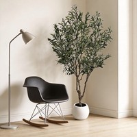 Arbre d'olivier artificiel en pot, plante sur pied, style nordique, en plastique PE et tissu de soie, décoration intérieure