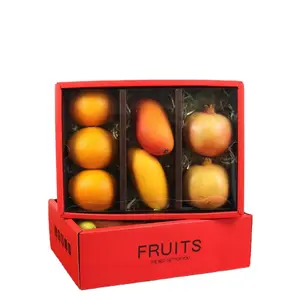 현대 스타일 과일 포장 종이 상자 육즙 복숭아 망고 판지 상자 창