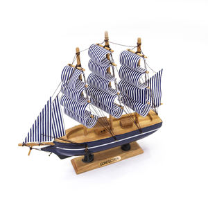 Barca a vela in legno modello nave barca a vela Decor modello fatto a mano oggetti decorativi per soggiorno modello di nave in legno - Product Image 1