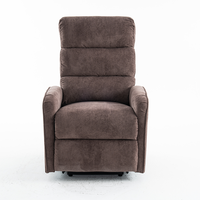 Mobilier électrique moderne Fauteuil élévateur inclinable électrique Ensemble de canapé Cadre en bois Tissu Rembourrage 2 poches latérales Panneau de commande manuel