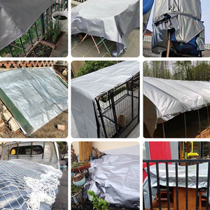 Personnalisé 180GSM Argenté Tissu Imperméable Auvent Extérieur <span class=keywords><strong>Ombrage</strong></span> <span class=keywords><strong>Voile</strong></span> Bateau Voiture Camion Couverture Imperméable PE Bâche - Product Image 6