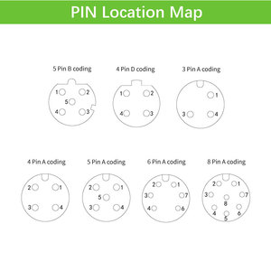 Conector de Plástico M12 de 4 Pines y 3 Pines, Conector Circular Moldeado Personalizado, Cable M8 Impermeable IP67 - Product Image 4