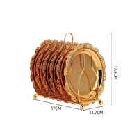 Assiette de drainage européenne de luxe, petite assiette décorative de bureau, artisanat métallique, fournitures de cuisine personnalisées, décoration intérieure, approvisionnement direct usine