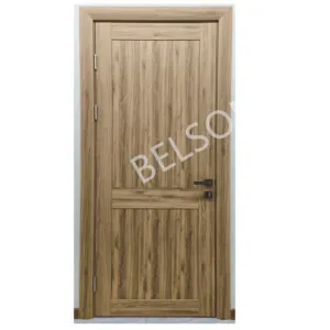 Cheap Price WPC Door And Frame Manufacturer PVC Film Laminated WPC Door For Houses