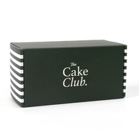 Boîte d'expédition en carton ondulé personnalisée, vert foncé rayé, pour l'emballage de pâtisseries, gâteaux, biscuits et autres produits de boulangerie