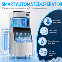 Machine à glaçons commerciale Hicon 350 kg avec nettoyage automatique, grande capacité, conception modulaire