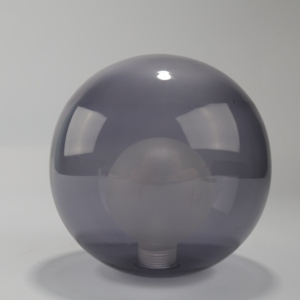 <span class=keywords><strong>Paralume</strong></span> a Sfera in Vetro Borosilicato dal Design Moderno e Minimalista, con Filettatura Interna, <span class=keywords><strong>Grigio</strong></span> Fumo, per Interni, Ecologico - Product Image 3