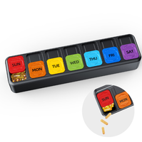 Boîte à pilules étanche avec couvercle coulissant, compartiment 7 jours, idéale pour le voyage et le camping, organisateur de pilules rechargeable en gros
