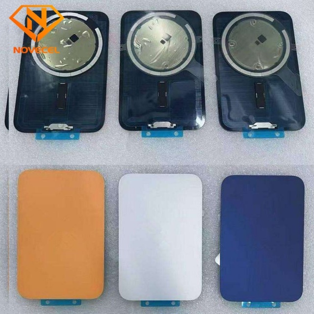 For iPhone 17 Pro Max 17pro 17 Rear Back Cover with Logo Metal Plate Magnet Part Replacement Mobile Phone Housing Refurbish