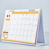 Cetak Kalender Meja Estetis Kustom Xinghe, Kalender Meja Lipat Berdiri