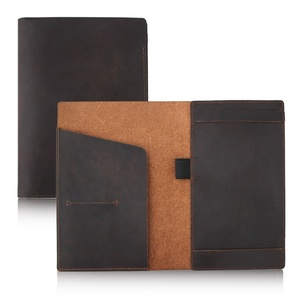 Leather Golf Yardage Book Vintage Cover Custom Logo Genuine Leather Golf Scorecard Holder for Engraving - Product Image 1