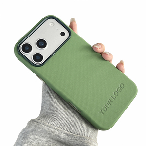 Funda de Cuero Hecha a Mano para iPhone 15 Pro Max, Logotipo Personalizado, Antigolpes, Magnética, Protectora para iPhone 17 16 - Product Image 1