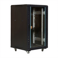 Kabinet Server Jaringan Standar 19 Inci Pintu Kaca 42U Tebal 2 Meter Stok Kustom