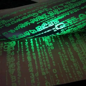 Luminoso Fluorescente Speciale Lettera Tessuto Modello In Pelle di Glow In The Dark Vestito Borsa In Tessuto In Pelle Sintetica - Product Image 3