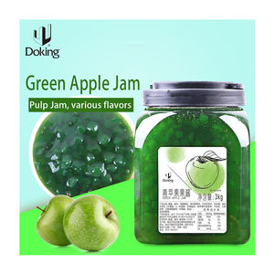 Meilleure vente Doking Confiture de <span class=keywords><strong>fruits</strong></span> verts sucrés 3 kg Confiture de pomme verte pour Bubble Tea - Product Image 1